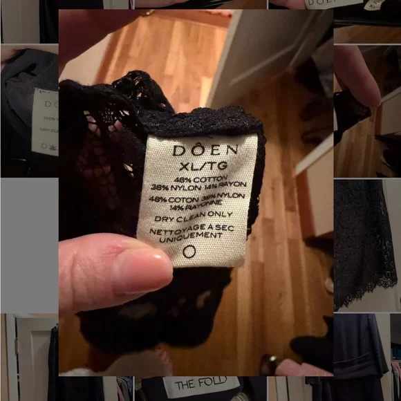 Doen Black Lace A-Line Skirt - Picture 4 of 8